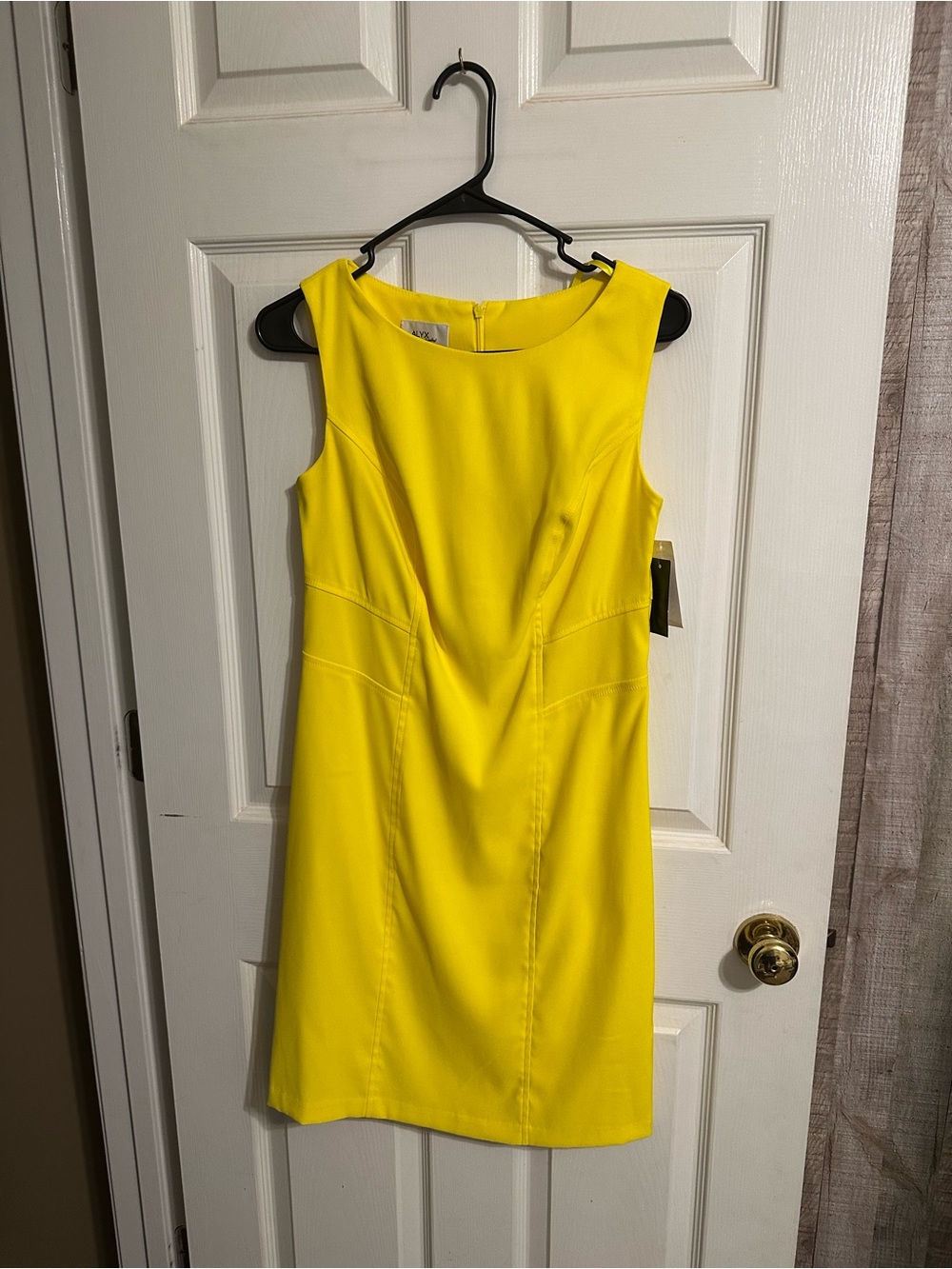 NWT Alyx Bright Yellow Sleeveless Midi Sheath Dress